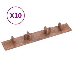 Embouts de terrasse 10 pcs Marron Plastique