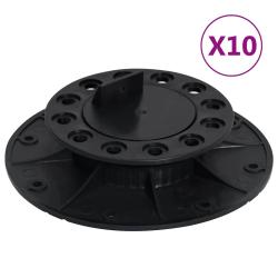 Pieds de terrasse r&eacute;glables 10 pcs 25-40 mm