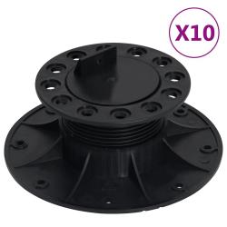Pieds de terrasse r&eacute;glables 10 pcs 60-88 mm