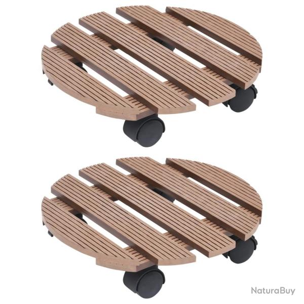 Chariots � plantes 2 pcs Marron �30x7,5 cm WPC