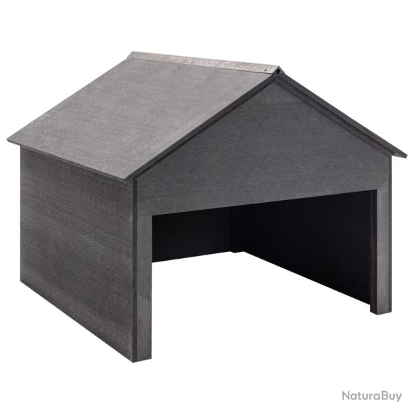 Garage pour tondeuse � gazon Gris 80x80x70 cm WPC
