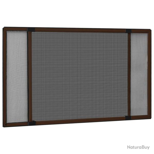 Moustiquaire extensible pour fen�tres Marron (75-143)x50 cm
