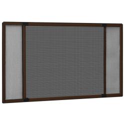 Moustiquaire extensible pour fen&ecirc;tres Marron (100-193)x75 cm