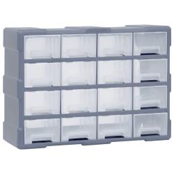 Organisateur multi-tiroirs avec 16 tiroirs centraux 52x16x37 cm