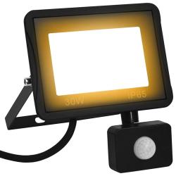 Projecteur &agrave; LED avec capteur 30 W Blanc chaud