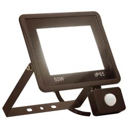 Projecteur &agrave; LED avec capteur 50 W Blanc chaud
