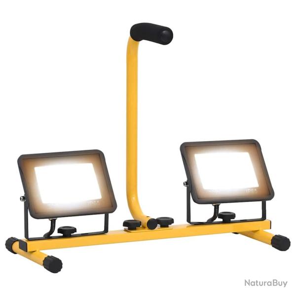 Projecteur � LED avec poign�e 2x30 W Blanc chaud