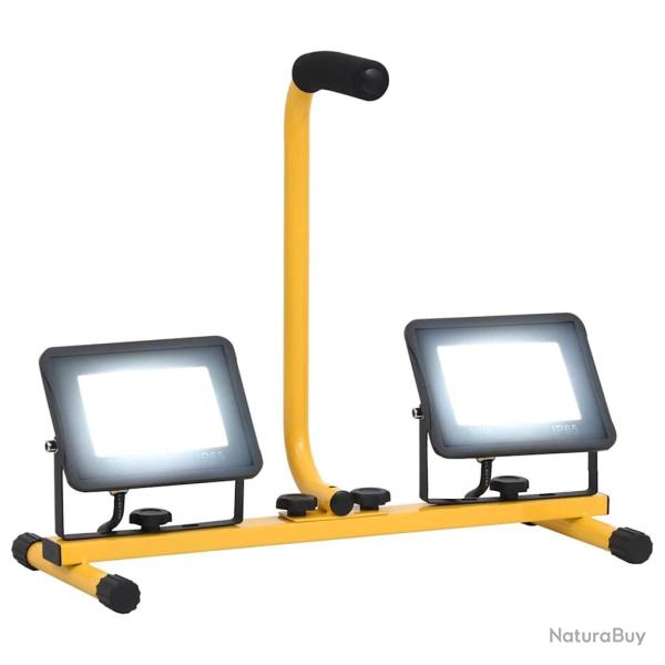 Projecteur � LED avec poign�e 2x30 W Blanc froid