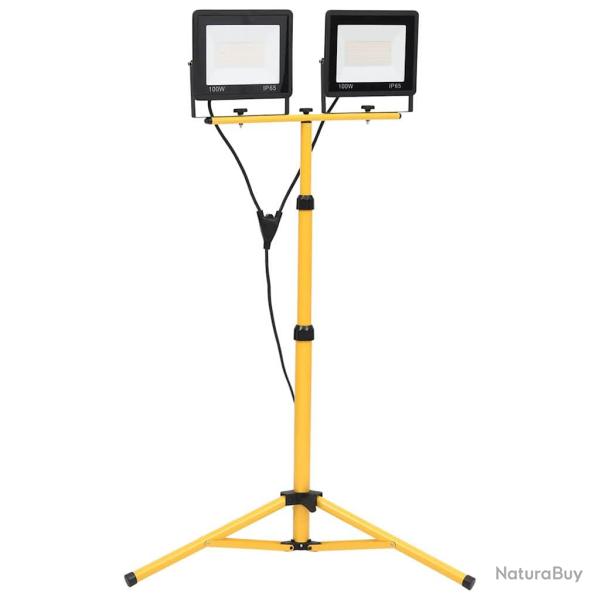 Projecteur � LED avec tr�pied 2x100 W Blanc chaud
