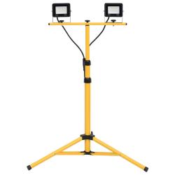 Projecteur &agrave; LED avec tr&eacute;pied 2x20 W Blanc froid