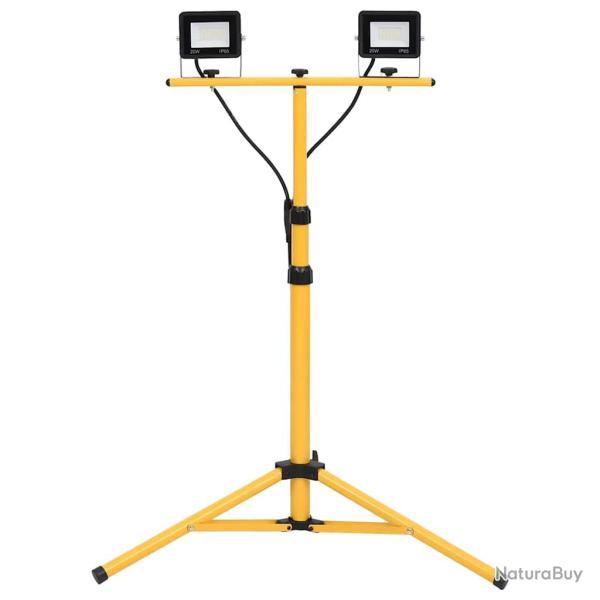 Projecteur � LED avec tr�pied 2x20 W Blanc froid