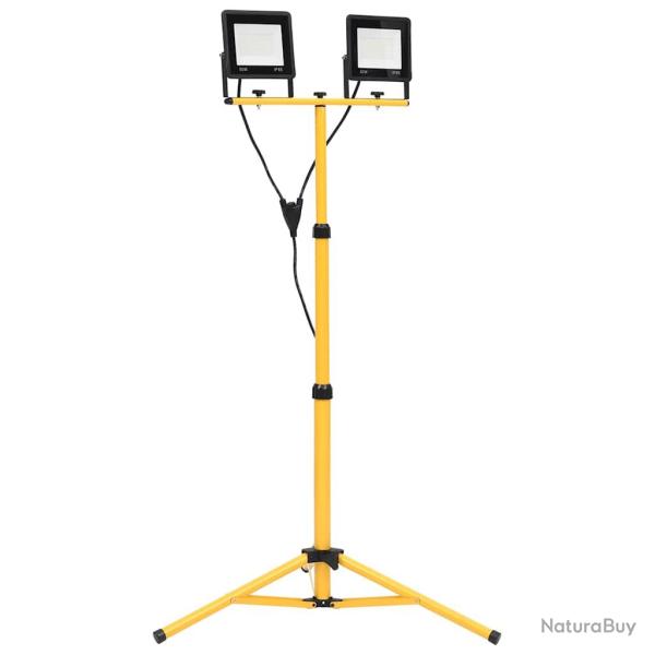 Projecteur � LED avec tr�pied 2x50 W Blanc froid