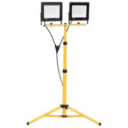 Projecteur &agrave; LED avec tr&eacute;pied 2x100 W Blanc froid