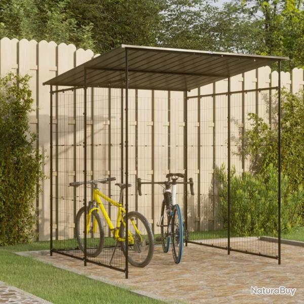 Abri � v�lo 190x190x222 cm Acier Noir