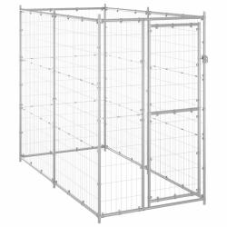 Chenil ext&eacute;rieur pour chiens Acier galvanis&eacute; 110x220x180 cm