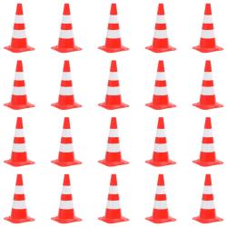C&ocirc;nes de signalisation r&eacute;fl&eacute;chissants 20pcs Rouge et blanc 50cm