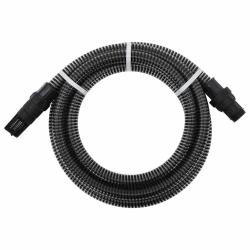 Tuyau d'aspiration avec raccords en PVC noir 1" 4 m PVC
