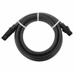 Tuyau d'aspiration avec raccords en PVC noir 1" 7 m PVC