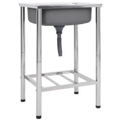 &Eacute;vier de camping Seul lavabo Acier inoxydable