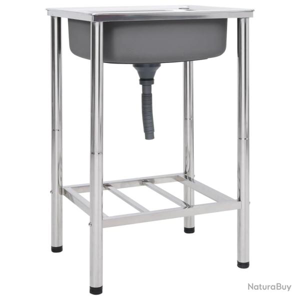 �vier de camping Seul lavabo Acier inoxydable