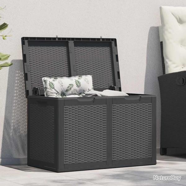 Bo�te de rangement de 180 L Noir PP Rotin