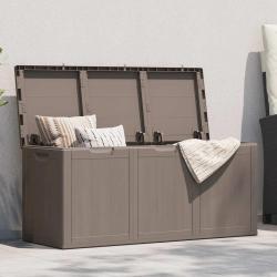 Bo&icirc;te de rangement de 270 L Marron PP aspect bois