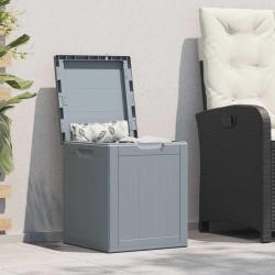 Bo&icirc;te de rangement de 90 L Gris PP aspect bois