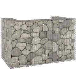 Mur en gabion pour poubelles Acier galvanis&eacute; 180x100x110 cm
