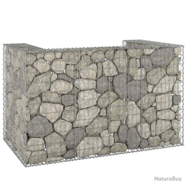 Mur en gabion pour poubelles Acier galvanis� 180x100x110 cm