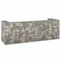 Mur en gabion pour poubelles Acier galvanis&eacute; 325x100x110 cm