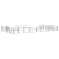 Lit sur&eacute;lev&eacute; &agrave; gabion Acier galvanis&eacute; 200x100x20 cm