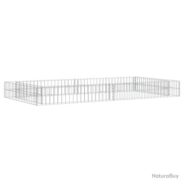 Lit sur�lev� � gabion Acier galvanis� 200x100x20 cm