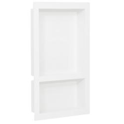 Niche de douche avec 2 compartiments Blanc brillant 41x69x9 cm