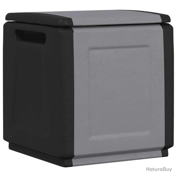 Bo�te de rangement de 54x53x57 cm 130 L Gris fonc� noir