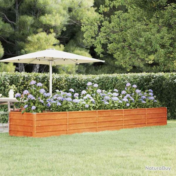 Lit sur�lev� de rouill� 400x80x45 cm acier corten
