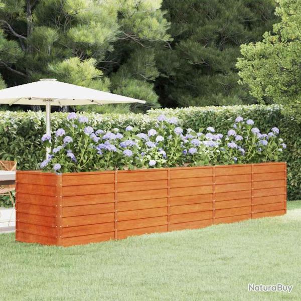 Lit sur�lev� de rouill� 400x80x77 cm acier corten