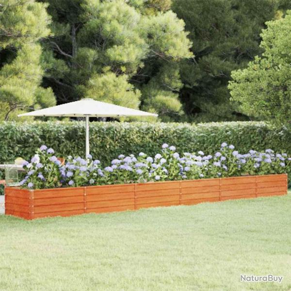 Lit sur�lev� de rouill� 600x80x45 cm acier corten