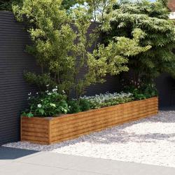 Jardini&egrave;re sur&eacute;lev&eacute;e 386 x 50 x 36 cm Acier Corten