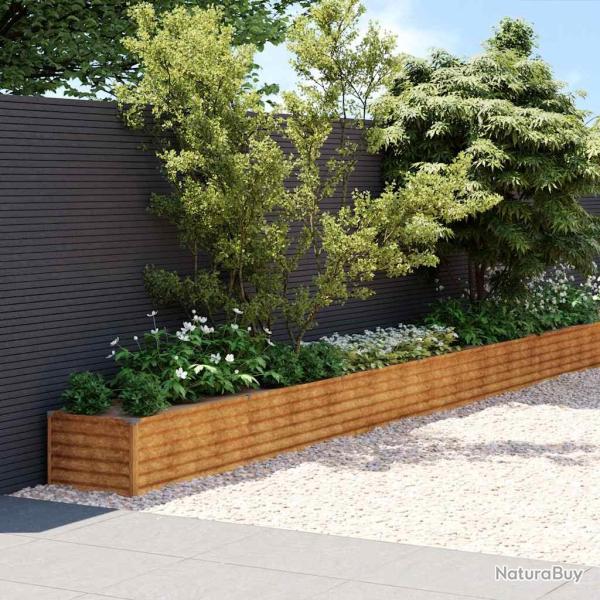 Lit sur�lev� de 770x50x36 cm acier corten