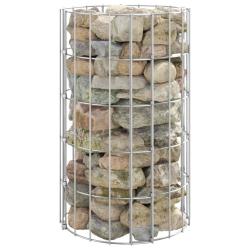 Poteau &agrave; gabion circulaire Acier galvanis&eacute; &Oslash;30x50 cm