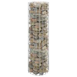 Poteau &agrave; gabion circulaire Acier galvanis&eacute; &Oslash;30x100 cm