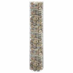 Poteau &agrave; gabion circulaire Acier galvanis&eacute; &Oslash;30x150 cm