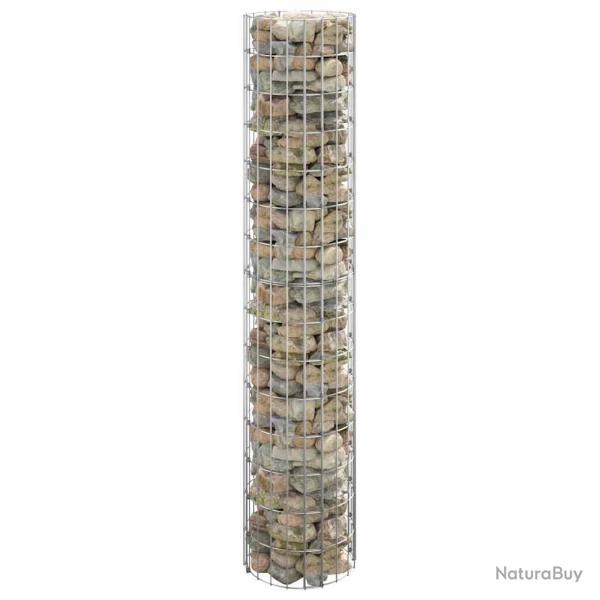 Poteau � gabion circulaire Acier galvanis� �30x150 cm