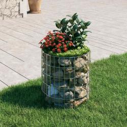 Poteau &agrave; gabion circulaire Acier galvanis&eacute; &Oslash;50x50 cm