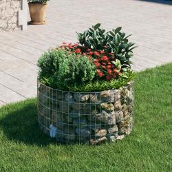 Poteau &agrave; gabion circulaire Acier galvanis&eacute; &Oslash;100x50 cm
