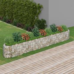 Lit sur&eacute;lev&eacute; &agrave; gabion Fer galvanis&eacute; 400x50x50 cm