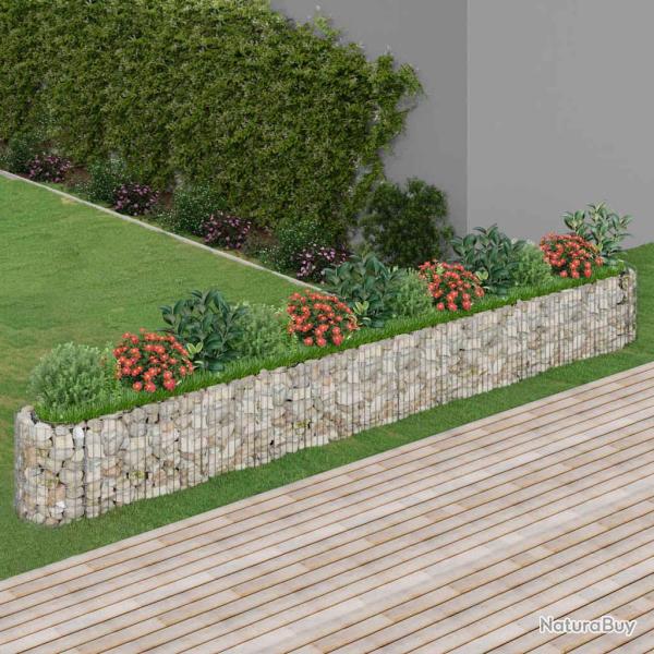 Lit sur�lev� � gabion Fer galvanis� 470x50x50 cm