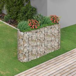 Lit sur&eacute;lev&eacute; &agrave; gabion Fer galvanis&eacute; 190x50x100 cm