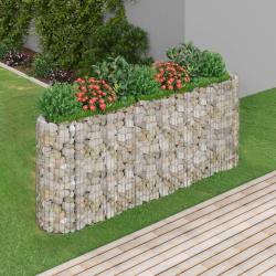 Lit sur&eacute;lev&eacute; &agrave; gabion Fer galvanis&eacute; 260x50x100 cm
