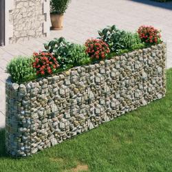 Lit sur&eacute;lev&eacute; &agrave; gabion Fer galvanis&eacute; 330x50x100 cm